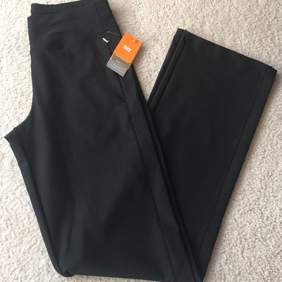 Lucy Everyday Pant - black with zippers - NWT - size Small - length long - Picture 1 of 2